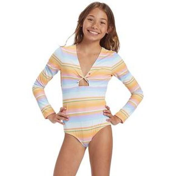 NWT Billabong Blissed Out Long Sleeve One-Piece Swimsuit bodysuit 14 upf protect - Picture 4 of 10